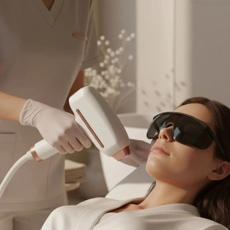 Woman receiving painless diode laser hair removal treatment at Opal Radiant Studio in Mumbai